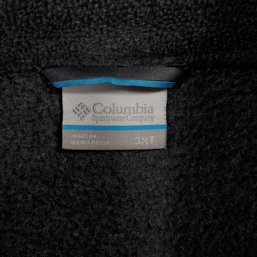 Columbia Fleece Jacket Men's 3XT Gray Full Zip‎ Outdoor Hiking